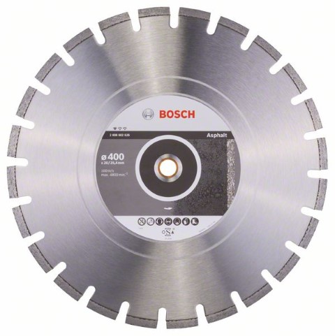 BOSCH DIAMOND CUTTING DISC STANDARD FOR ASPHALT 400 MM X 25.4 MM